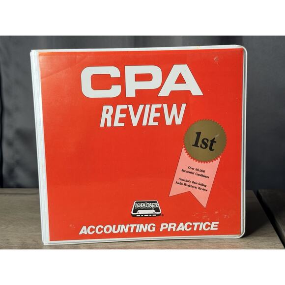 CPA Review Accounting Practice Audio Cassette Tape Set TotalTape 1989 Vintage - Picture 1 of 5